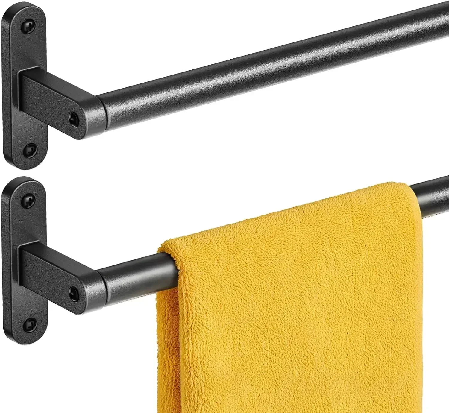 Home Essentials Bathroom Accessories - Suporte para Toalhas Preto Fosco para