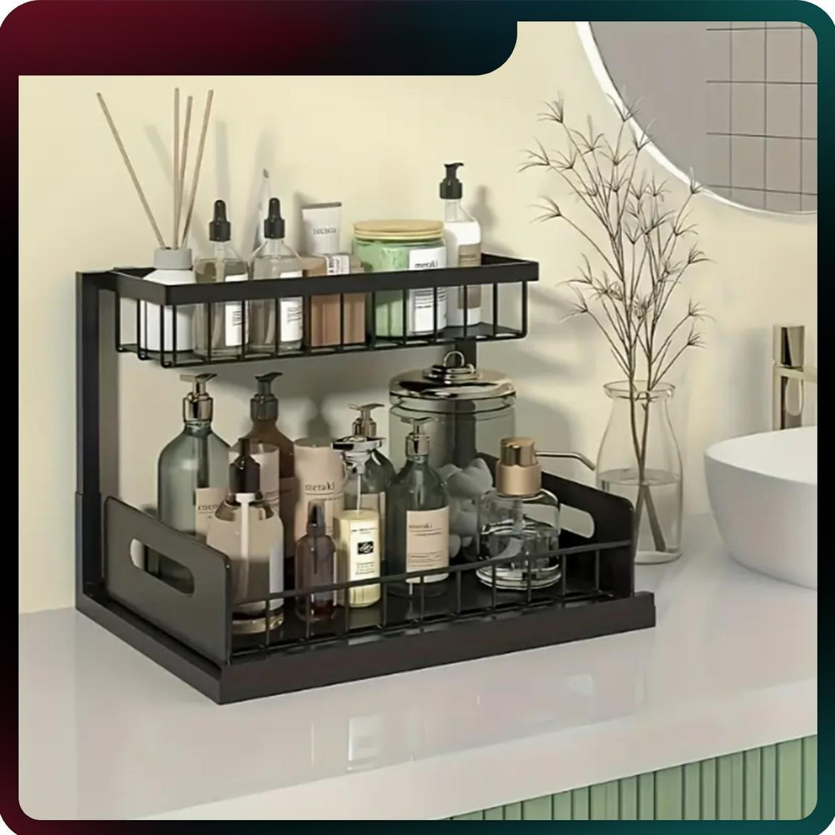 Home Bathroom Organizer - Organizador de Armário Deslizante Reforçado para