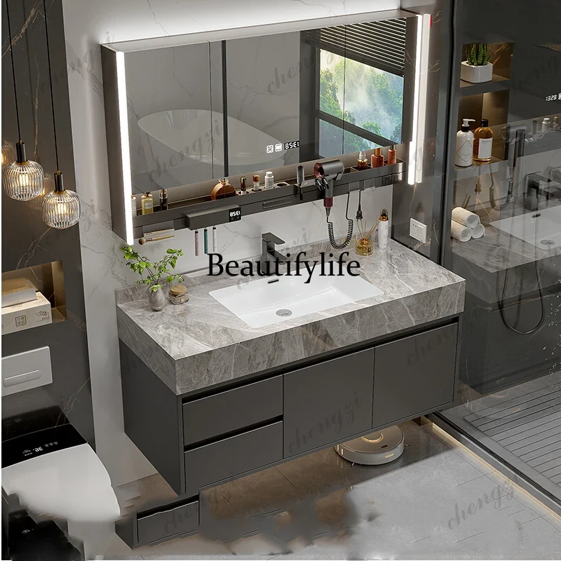 Home Bathroom Vanity Combo - Armário Organizador A68 com Espelho e