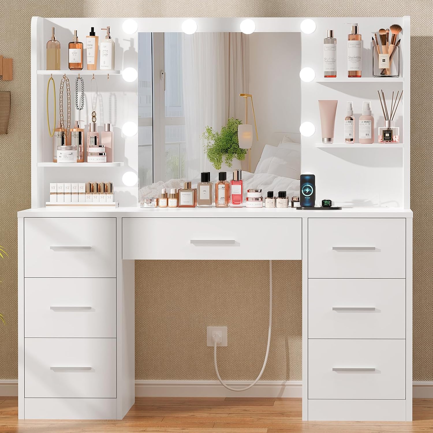 Home Outlet Bathroom Vanity - Grande Penteadeira com Espelho Iluminado por