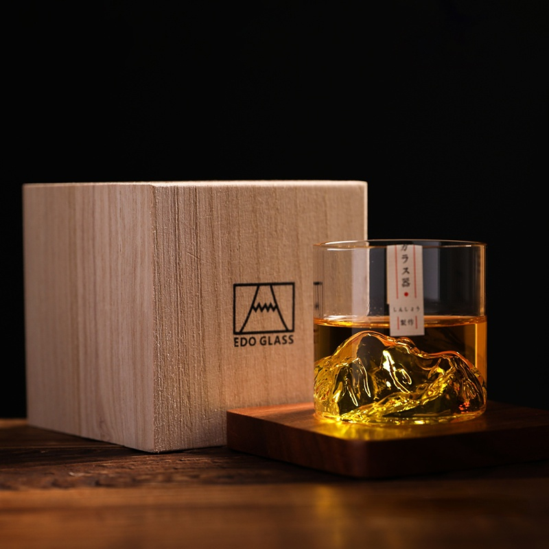 Yamazaki Home Bathroom Storage - Japão 3d montanha uísque vidro glaciar