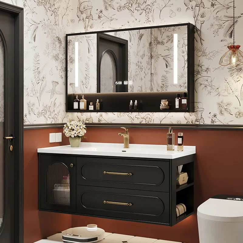 Home Bathroom Vanity Combo - Armários de banheiro luxuosos franceses, lavatório