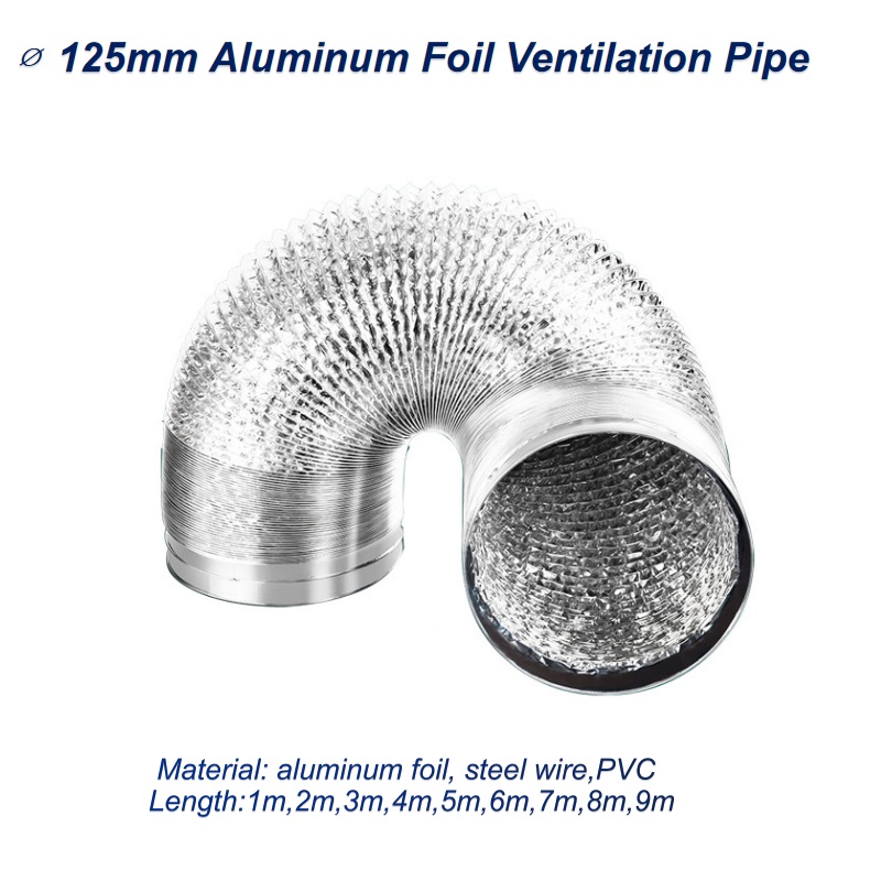 Home Bathroom Ventilation - Alumínio Foil Ventilação Tubo, scalable Smoke