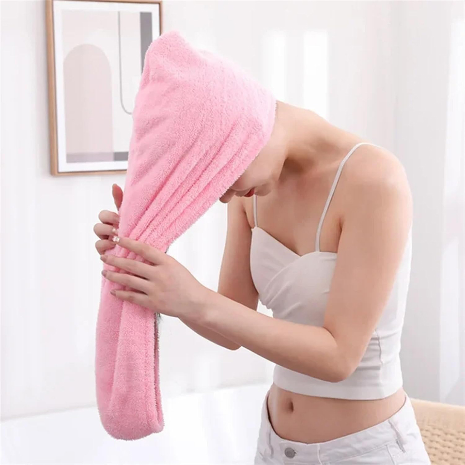 Home Bathroom Gadgets - 1PC Touca de Cabelo de Microfibra