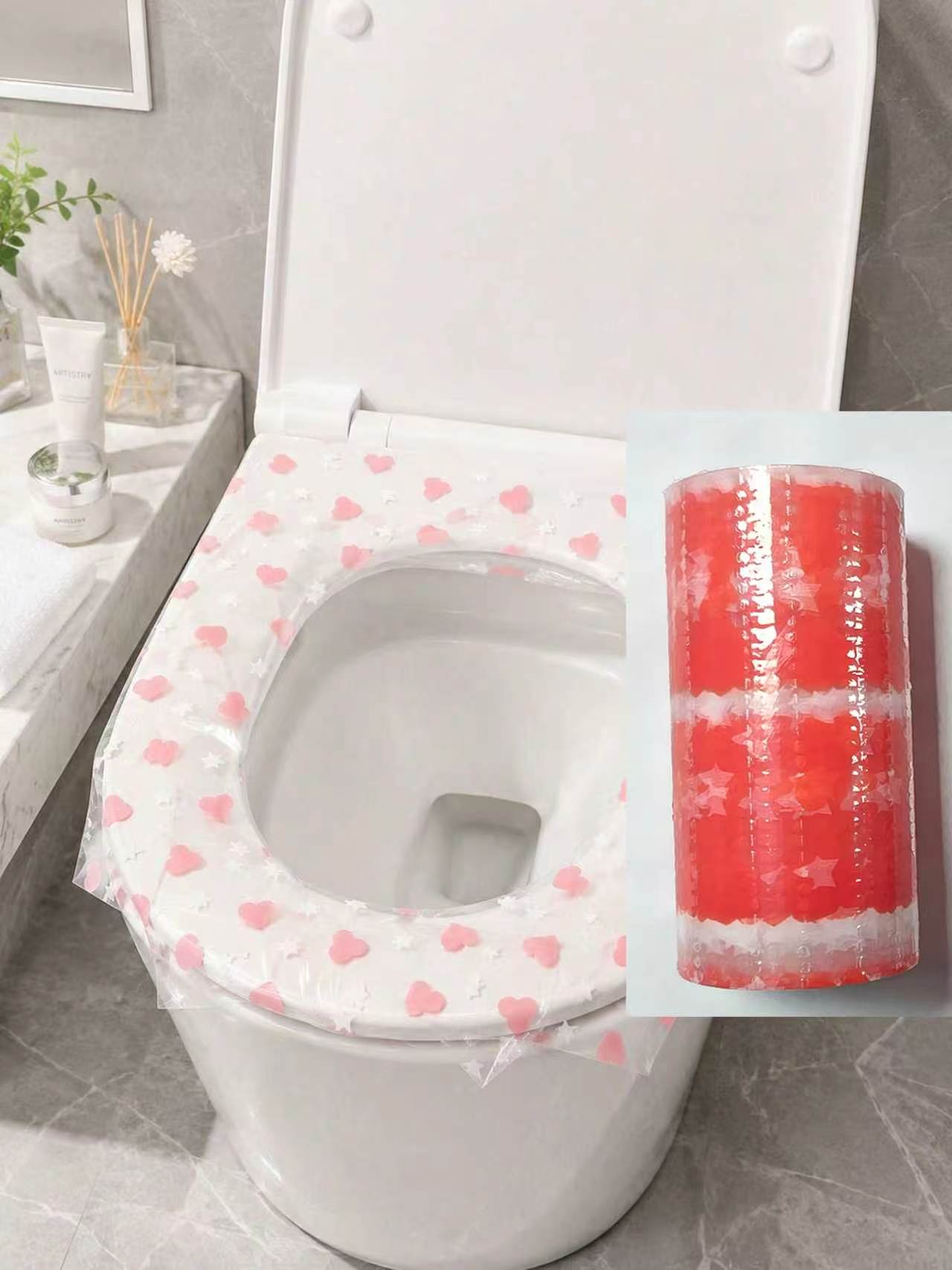 Home Bathroom Gadgets - 133 unidades/rolo de protetores descartáveis para