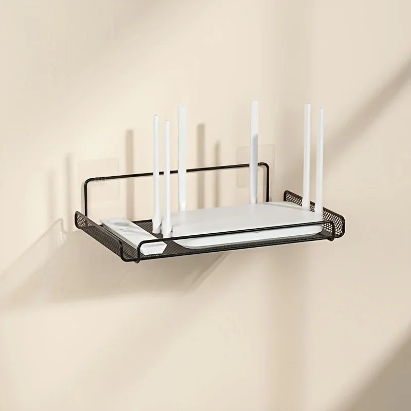 Home Bathroom Organizer - Prateleira de Aço Inoxidável para Roteador