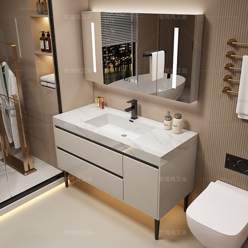 Home Bathroom Vanity Combo - Armário de Banheiro Moderno com Espelho,
