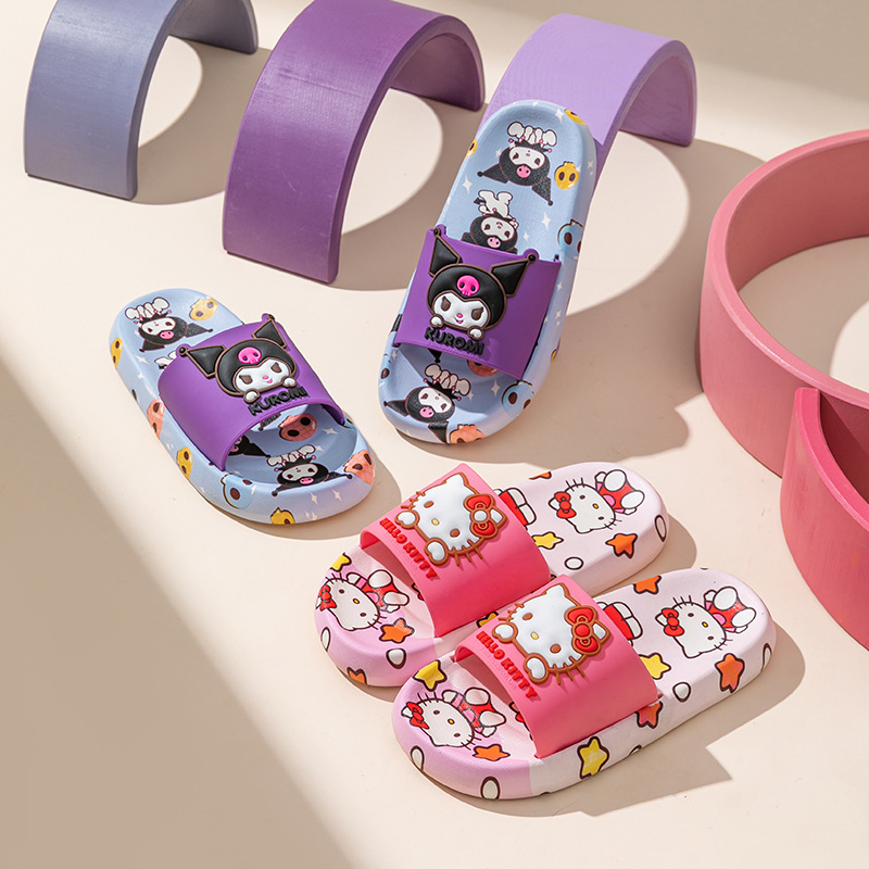 Chinelos de sola macia Kuromi  - Home Bathroom Wear avaliação e preço