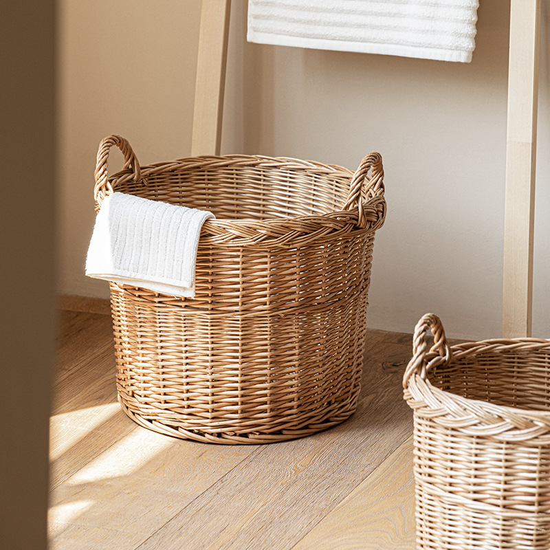 Cesto de Roupa Suja de Rattan  - Home Essentials Bathroom Storage avaliação e preço
