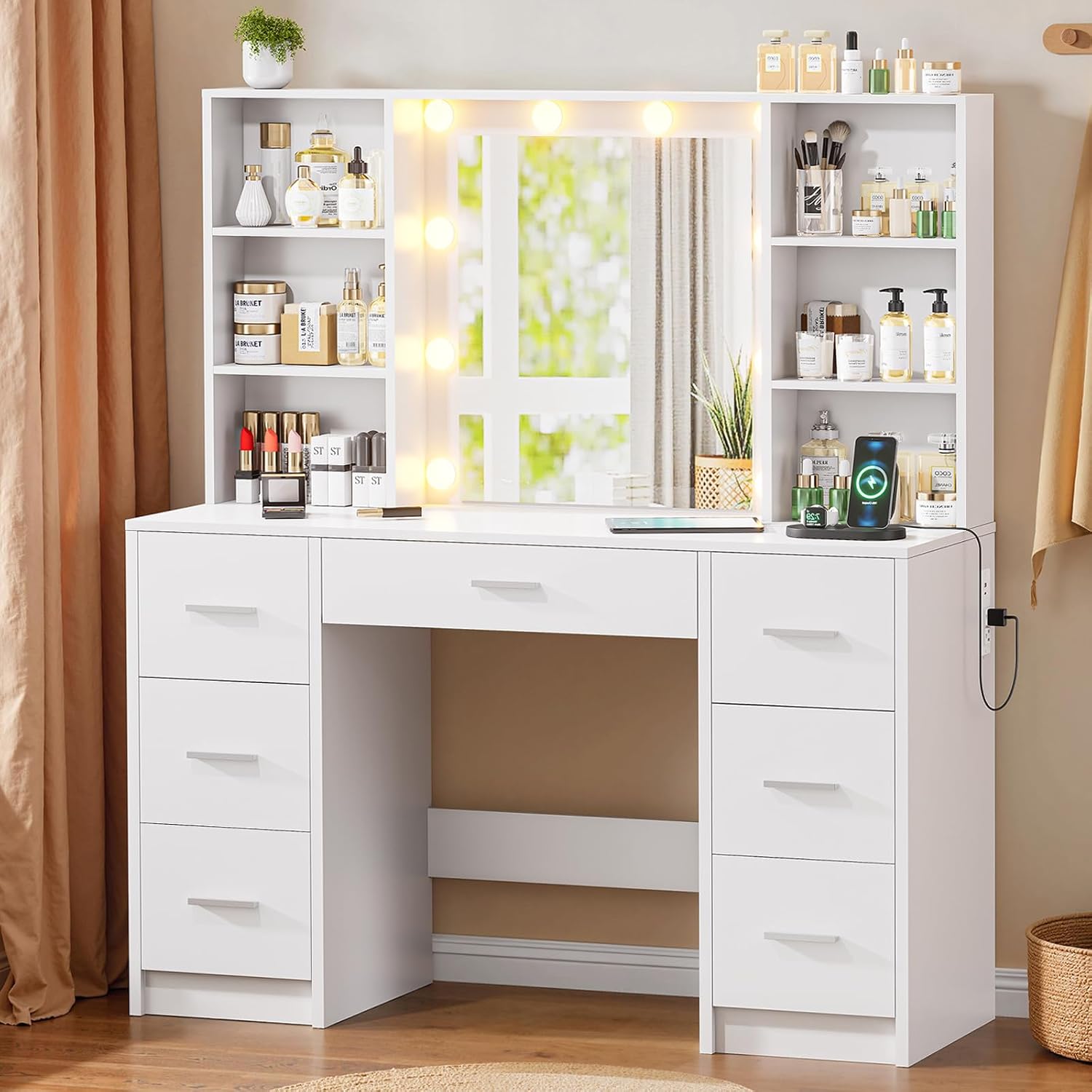 Grande Mesa de Maquiagem com E - Home Outlet Bathroom Vanity avaliação e preço