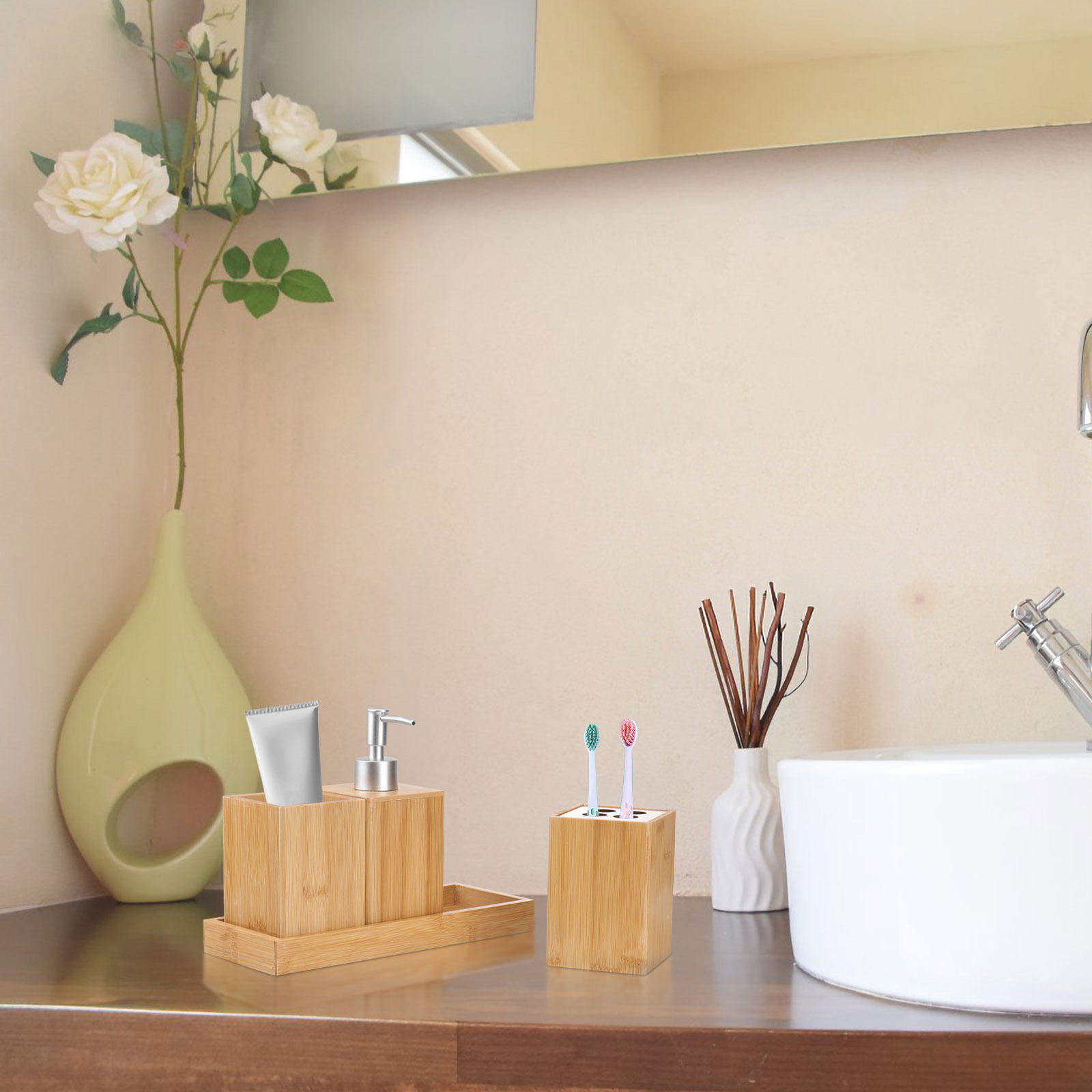 Conjunto de 4 Peças de Acessór - Home Essentials Bathroom Accessories avaliação e preço