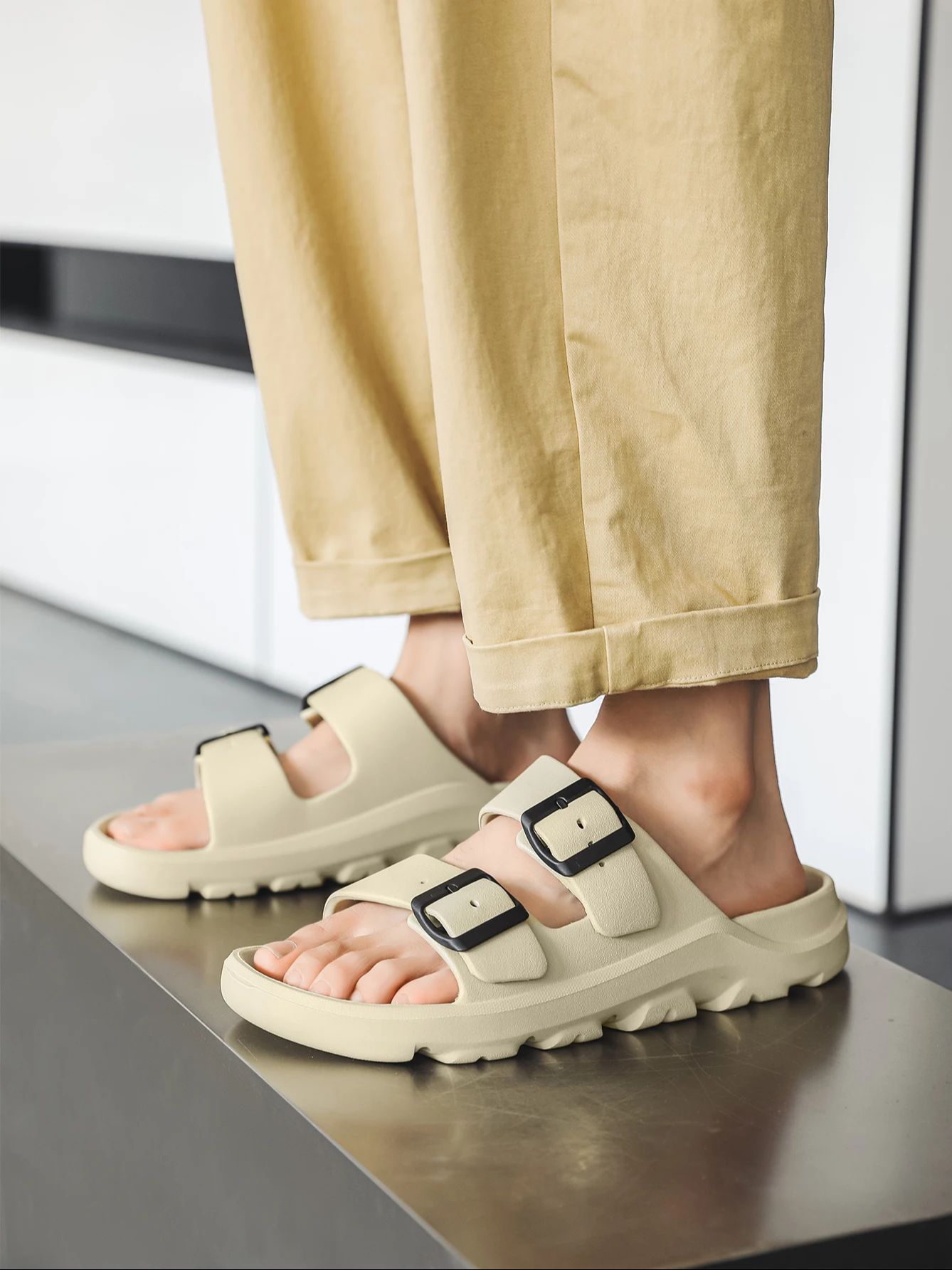 Sandálias masculinas de moldag - Home Bathroom Wear avaliação e preço