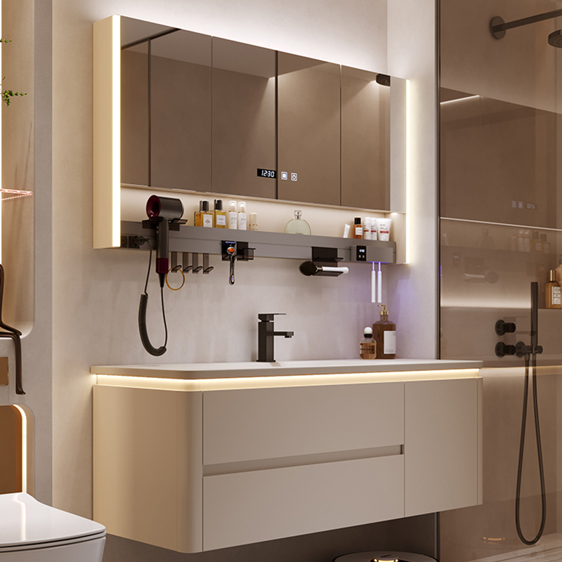 Moderno simples armários de ba - Home Bathroom Vanity Combo avaliação e preço