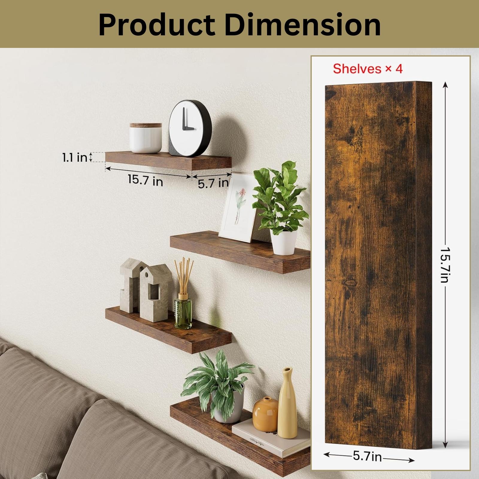 4 Prateleiras Flutuantes de Pa - Home Bathroom Organizer avaliação e preço