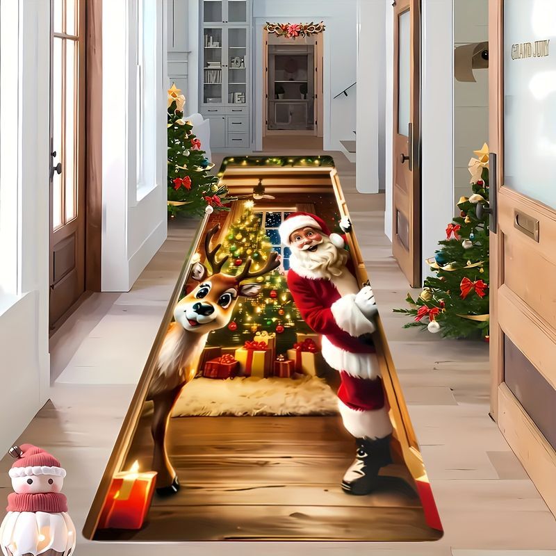 Tapete de Natal VIKAMA 3D com  - Home Bathroom Wear avaliação e preço