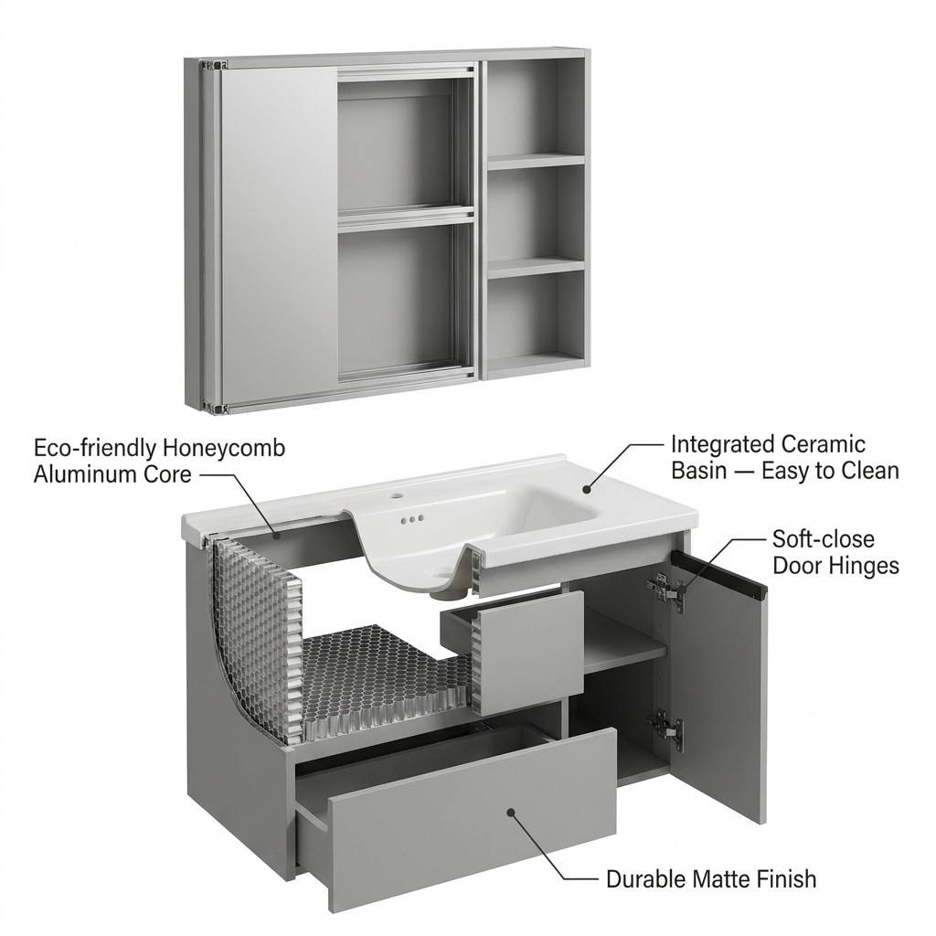 Armário de Banheiro Moderno Ec - Home Bathroom Vanity Combo avaliação e preço